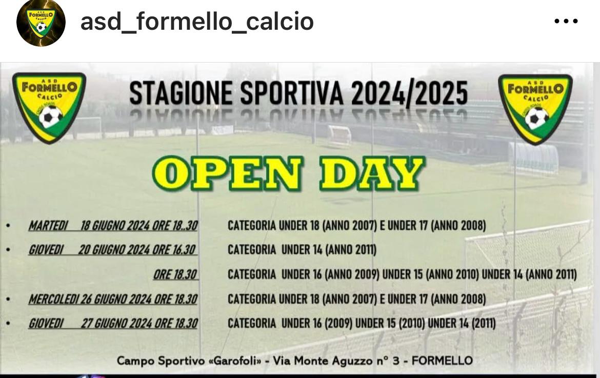 ASD Formello Calcio – Stagione 2024/2025