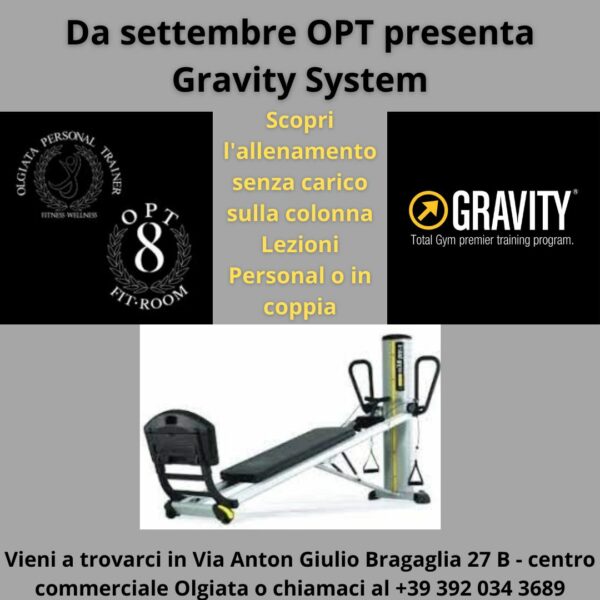 Da settembre il Gravity System presso OPT